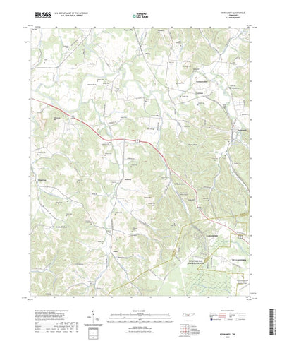 United States Geological Survey Normandy, TN (2022, 24000-Scale) digital map