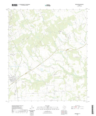 United States Geological Survey Normangee, TX (2022, 24000-Scale) digital map