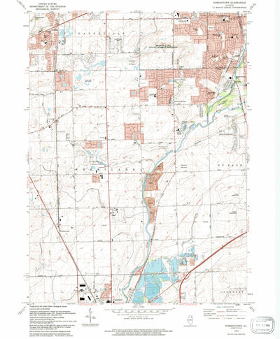 United States Geological Survey Normantown, IL (1993, 24000-Scale) digital map