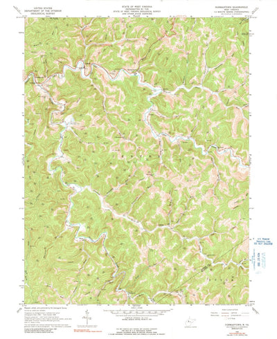 United States Geological Survey Normantown, WV (1966, 24000-Scale) digital map