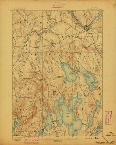 United States Geological Survey Norridgewock, ME (1894, 62500-Scale) digital map