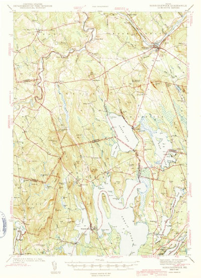 United States Geological Survey Norridgewock, ME (1943, 62500-Scale) digital map