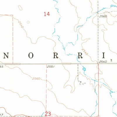United States Geological Survey Norris, SD (1969, 24000-Scale) digital map
