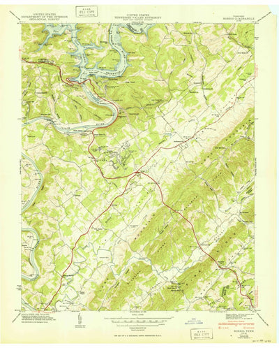 United States Geological Survey Norris, TN (1941, 24000-Scale) digital map