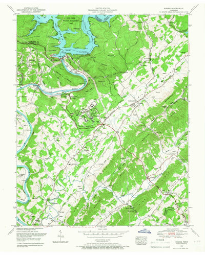 United States Geological Survey Norris, TN (1952, 24000-Scale) digital map