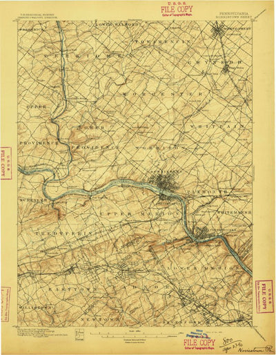 United States Geological Survey Norristown, PA (1896, 62500-Scale) digital map