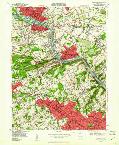 United States Geological Survey Norristown, PA (1952, 24000-Scale) digital map