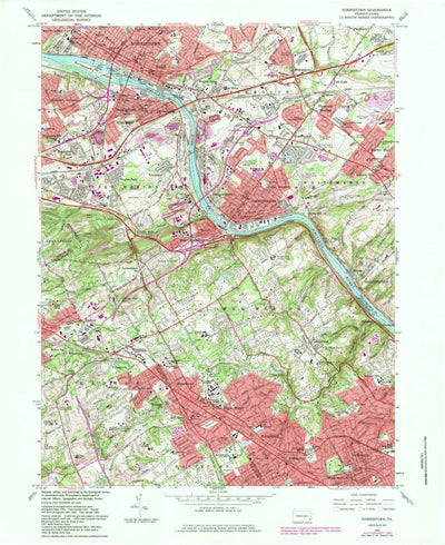 United States Geological Survey Norristown, PA (1966, 24000-Scale) digital map