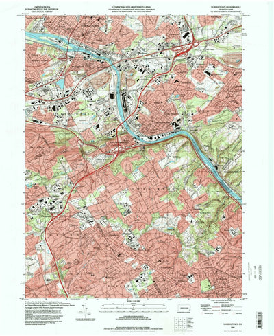 United States Geological Survey Norristown, PA (1992, 24000-Scale) digital map