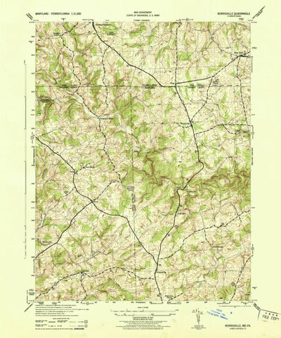 United States Geological Survey Norrisville, MD-PA (1944, 31680-Scale) digital map