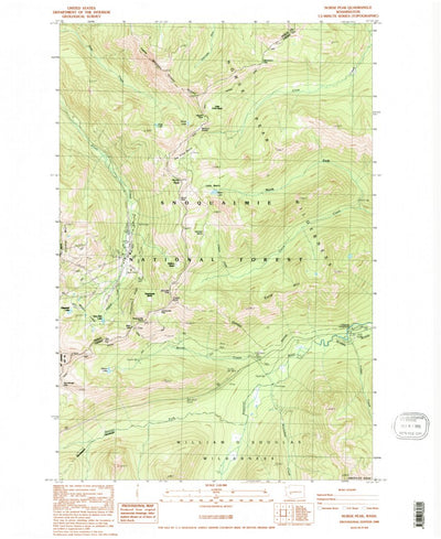 United States Geological Survey Norse Peak, WA (1988, 24000-Scale) digital map
