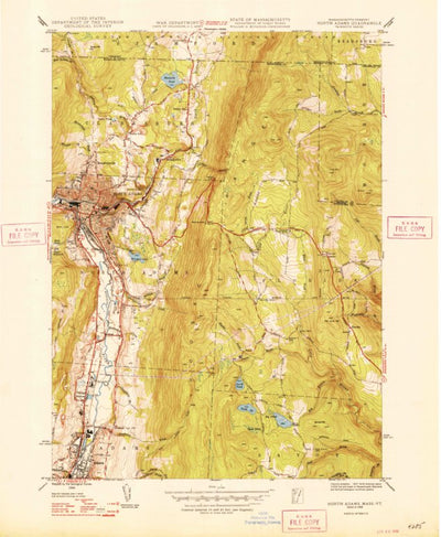 United States Geological Survey North Adams, MA-VT (1948, 31680-Scale) digital map