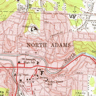 United States Geological Survey North Adams, MA-VT (1973, 25000-Scale) digital map