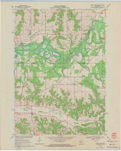 United States Geological Survey North Bend, WI (1969, 24000-Scale) digital map