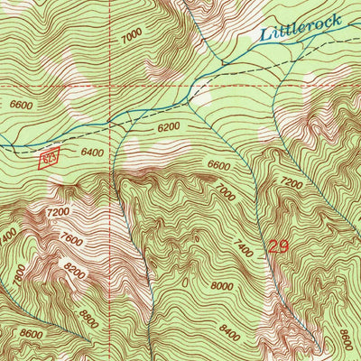 United States Geological Survey North Bennett Creek, WY (1991, 24000-Scale) digital map