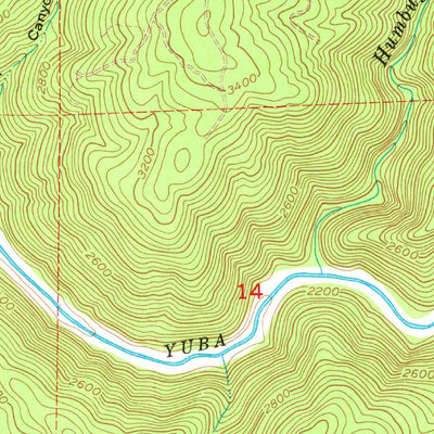 United States Geological Survey North Bloomfield, CA (1949, 24000-Scale) digital map