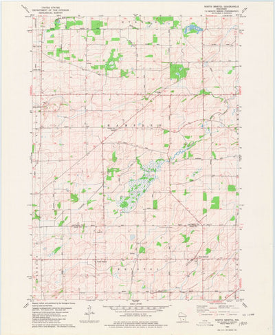 United States Geological Survey North Bristol, WI (1980, 24000-Scale) digital map