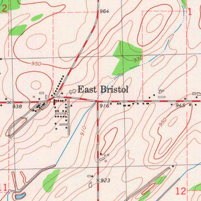 United States Geological Survey North Bristol, WI (1980, 24000-Scale) digital map