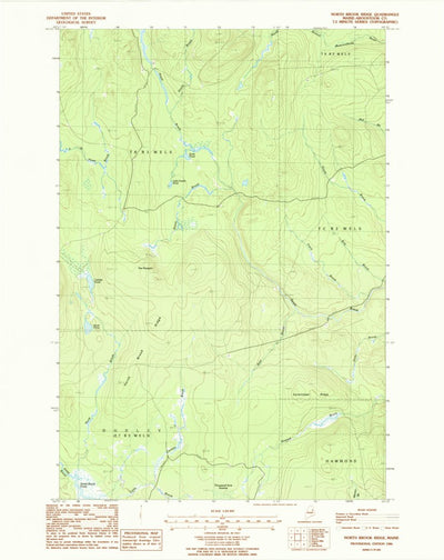 United States Geological Survey North Brook Ridge, ME (1986, 24000-Scale) digital map