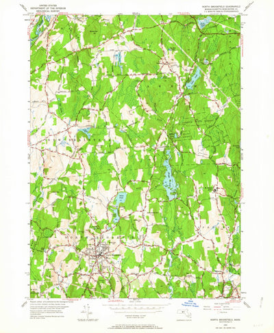 United States Geological Survey North Brookfield, MA (1952, 24000-Scale) digital map