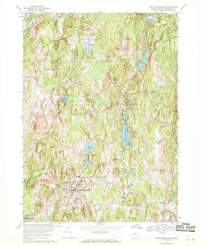United States Geological Survey North Brookfield, MA (1967, 24000-Scale) digital map