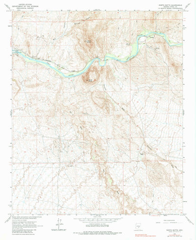 United States Geological Survey North Butte, AZ (1964, 24000-Scale) digital map