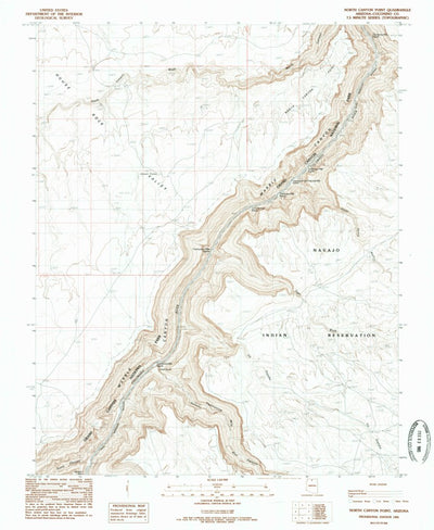 United States Geological Survey North Canyon Point, AZ (1985, 24000-Scale) digital map