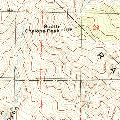 United States Geological Survey North Chalone Peak, CA (1995, 24000-Scale) digital map