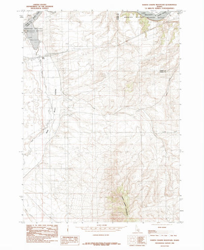 United States Geological Survey North Chapin Mountain, ID (1984, 24000-Scale) digital map