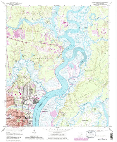 United States Geological Survey North Charleston, SC (1958, 24000-Scale) digital map