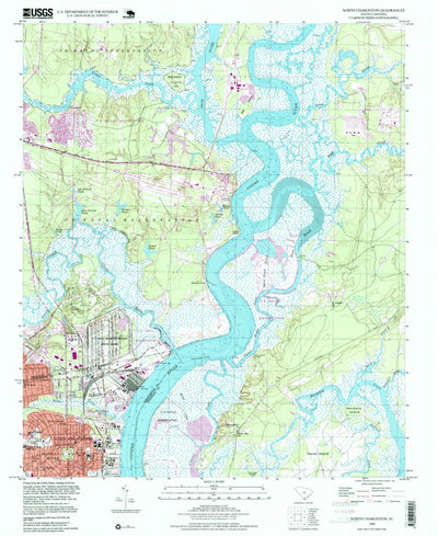 United States Geological Survey North Charleston, SC (1998, 24000-Scale) digital map