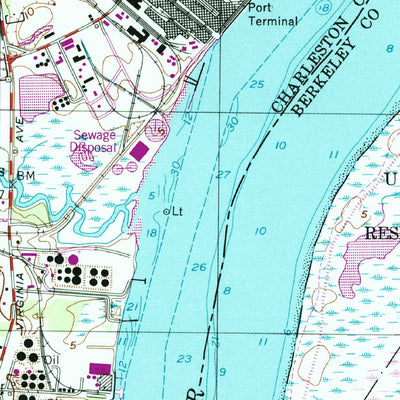 United States Geological Survey North Charleston, SC (1998, 24000-Scale) digital map