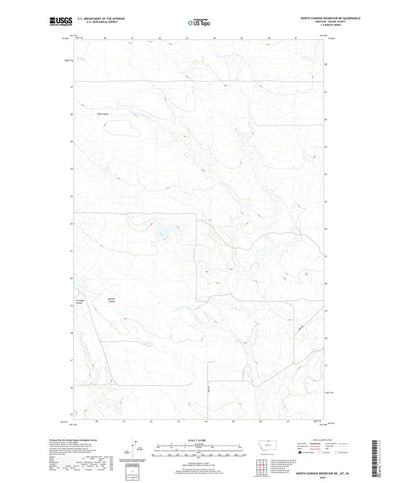 United States Geological Survey North Chinook Reservoir NE, MT (2020, 24000-Scale) digital map