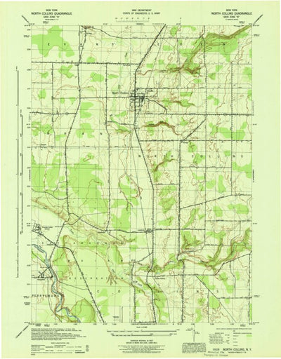 United States Geological Survey North Collins, NY (1944, 31680-Scale) digital map