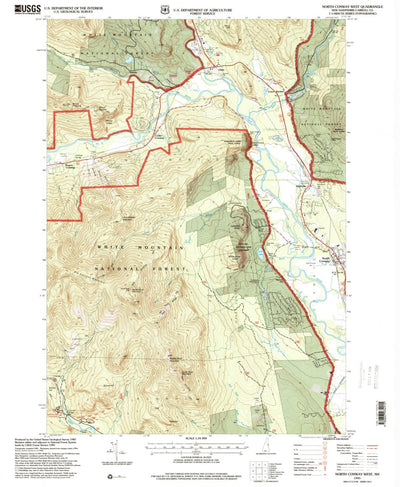 United States Geological Survey North Conway West, NH (1995, 24000-Scale) digital map