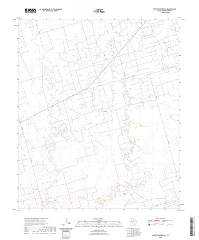 United States Geological Survey North Cowden NW, TX (2022, 24000-Scale) digital map