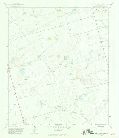 United States Geological Survey North Curtis Ranch, TX (1966, 24000-Scale) digital map
