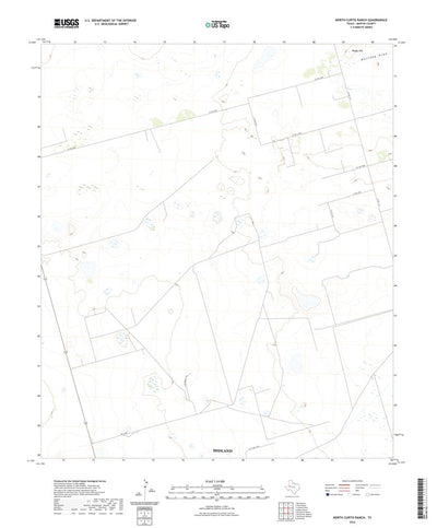 United States Geological Survey North Curtis Ranch, TX (2022, 24000-Scale) digital map