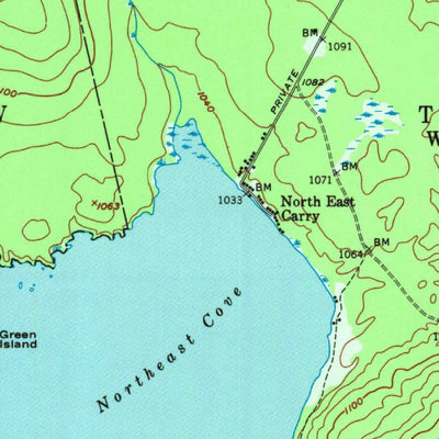 United States Geological Survey North East Carry, ME (1954, 62500-Scale) digital map