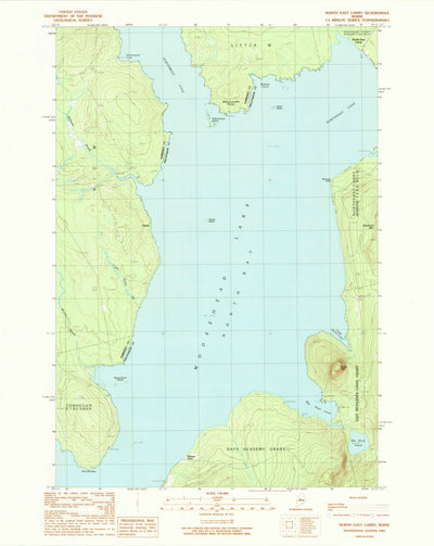 United States Geological Survey North East Carry, ME (1989, 24000-Scale) digital map