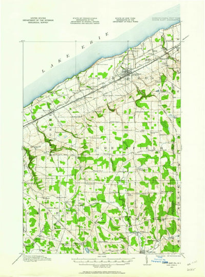 United States Geological Survey North East, PA-NY (1913, 62500-Scale) digital map