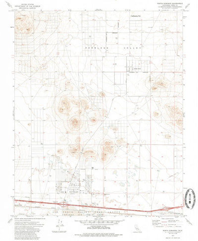 United States Geological Survey North Edwards, CA (1973, 24000-Scale) digital map