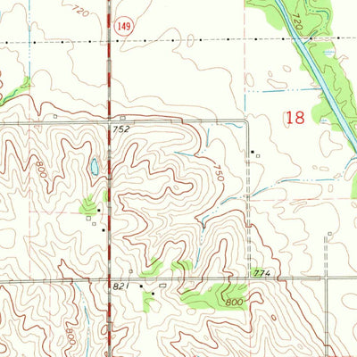 United States Geological Survey North English, IA (1968, 24000-Scale) digital map