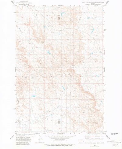 United States Geological Survey North Fork Alkali Creek, MT (1981, 24000-Scale) digital map