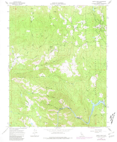 United States Geological Survey North Fork, CA (1965, 24000-Scale) digital map