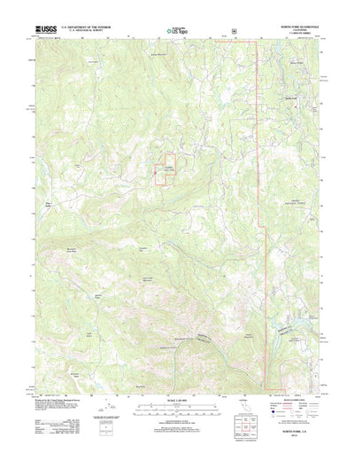 United States Geological Survey North Fork, CA (2012, 24000-Scale) digital map