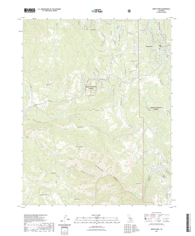 United States Geological Survey North Fork, CA (2021, 24000-Scale) digital map
