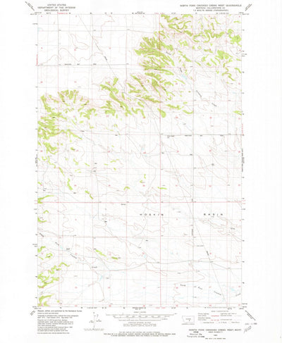 United States Geological Survey North Fork Crooked Creek West, MT (1980, 24000-Scale) digital map