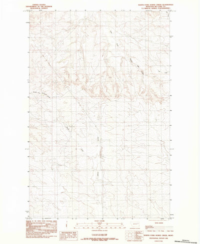 United States Geological Survey North Fork Horse Creek, MT (1983, 24000-Scale) digital map