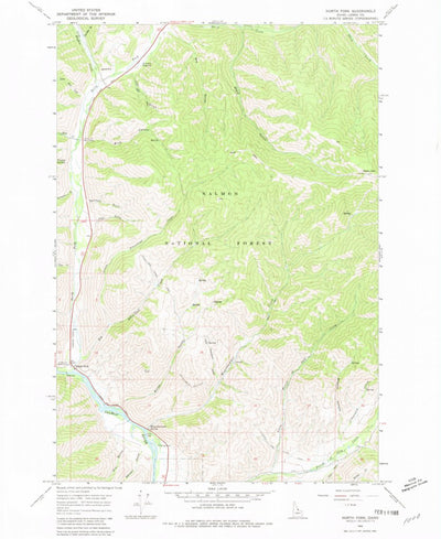 United States Geological Survey North Fork, ID (1966, 24000-Scale) digital map